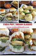 Image result for Vada Paav in Plate