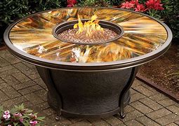 Image result for Long Fire Pit Glass Tables