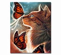 Image result for Cat and Butterfly Painting