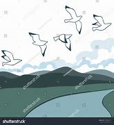 Image result for 2 Birds Flying Drawing