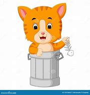 Image result for Cat in a Trash Icon