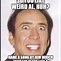 Image result for Nickalas Cage Meme