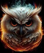 Image result for Owl with Orange Eyes