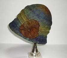 Image result for Turquoise Brown White Felt Hat