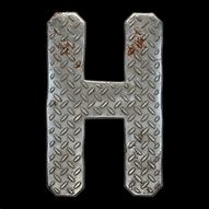 Image result for Metal Letter H