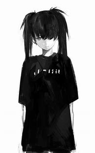 Image result for Anime Girl Black Clothes