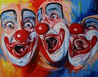 Image result for Tall Thin Narrow Art Painting Clown