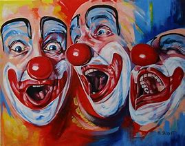 Image result for Art Dudulfmesh Clown Painting