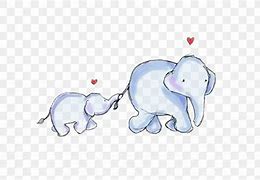 Image result for Mother and Baby Elephant Clip Art