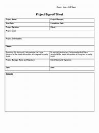 Image result for Project Sign Off Template