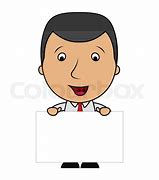 Image result for Cartoon Man Holding Sign