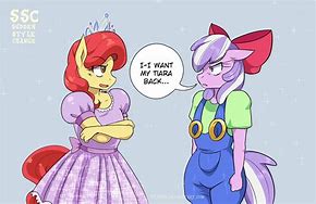 Image result for Apple Blossom X Diamond Tiara Equestria Girl