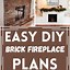 Image result for DIY Brick Fireplace