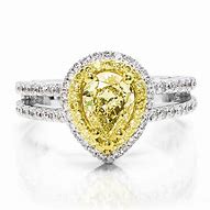 Image result for Yellow Diamond Pear Shape Wedding Ring