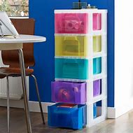 Image result for Plastic Tower Storage Drawers