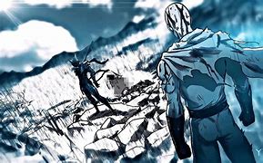 Image result for Saitama Punching Cosmic Garou