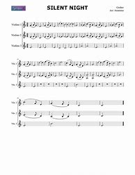 Image result for Silent Nicght Sheet for Violin