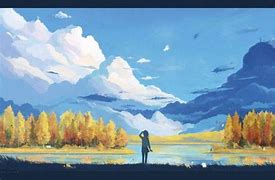 Image result for Lake Landscape Paintings