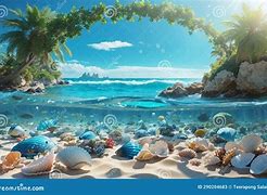 Image result for Beach Scene Shells