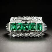 Image result for Emerald Diamond Platinum Ring