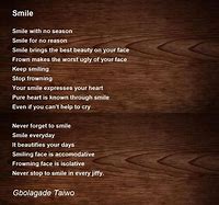 Image result for Smile Poem 15 Lines