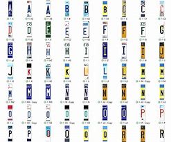 Image result for Texas License Plate Alphabet