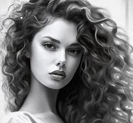 Image result for Curly Hair Girl Aesthetic Drawing