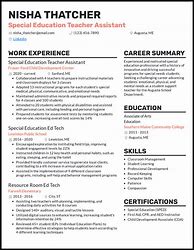 Image result for Teacher Assistant Resume