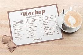 Image result for Free Cafe Menu Mockups