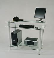 Image result for Clear Glass Computer Desk