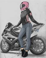 Image result for Biker Girl Painting