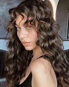 Image result for Curly Hair Curtain Bangs Before After