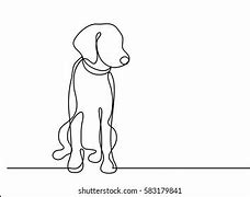 Image result for Continuous Line Drawing Dog