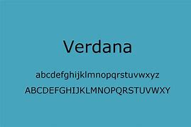 Image result for Verdana Alphabet