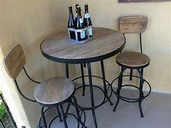 Image result for Rustic Bar Height Table