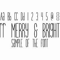 Image result for Merry and Bright Font