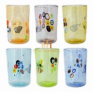 Image result for Murano Clear Glass Drinking Glasses