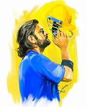 Image result for Dhoni Cartoon