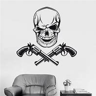 Image result for Skull and Gun Decals