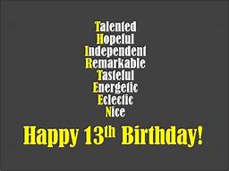 Image result for Happy Birthday 13 Year Old