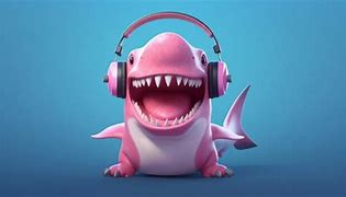 Image result for Shark with Headphones