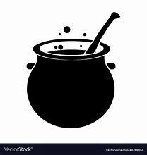 Image result for Witch Cauldron and Cat Silhouette