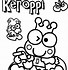 Image result for Keroppi Black and White with Bubble Letters