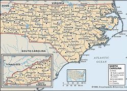 Image result for Simple Map of North Carolina