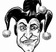 Image result for Black and White Jester Drawing