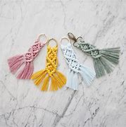 Image result for Macrame Keychain Different Colours