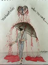 Image result for Sad Broken Heart Drawings Art