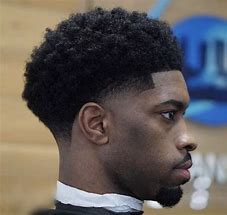 Image result for Taper Fade W Curly Hair Black Men