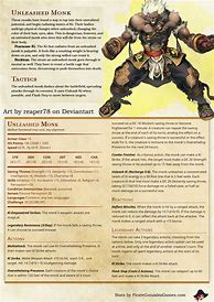 Image result for Monk Dnd 5E Homebrew