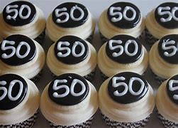 Image result for 50th Birthday Fondant Cupcake Topper